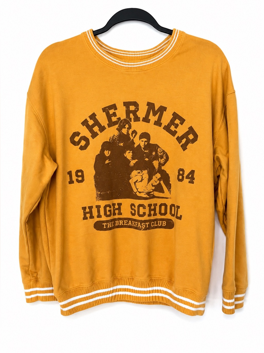 The Breakfast Club - Yellow Shermer 1984 High School Sweatshirt Retro 80s Size L